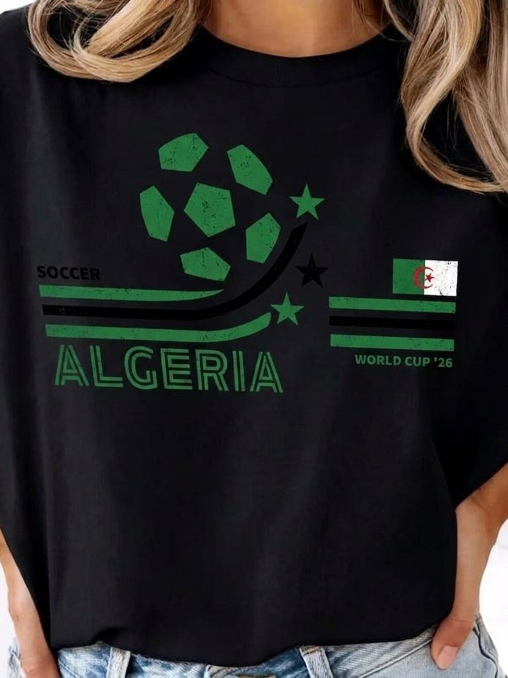 Vintage Algeria Soccer Tee, Retro Football Fan Graphic Shirt